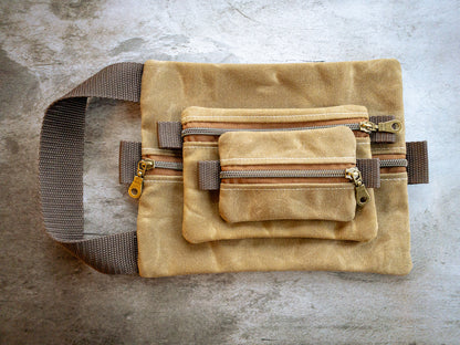 5x7 Waxed Canvas Zipper Tool Pouch